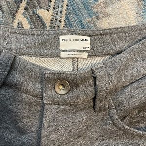 Rag & Bone Gray Flare Sweatpant/ Cotton Jeans